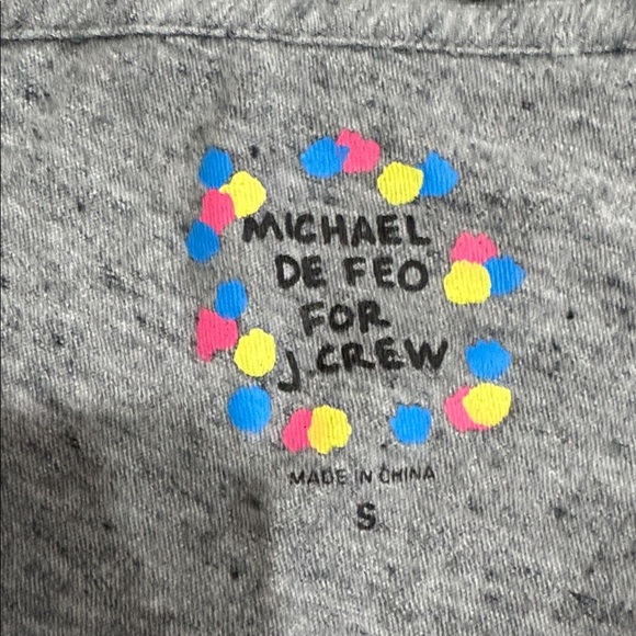 Michael de Feo for J. Crew Painted Tulips Cotton Modal Tee T-Shirt small AB - Picture 2 of 8